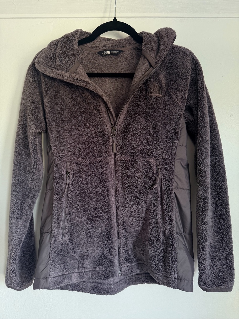 The North Face Women's Plush Full-Zip Hooded Teddy Jacket - Charcoal